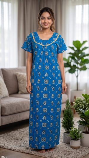 Round Neck Nighty Free Size(XXL)-RN2