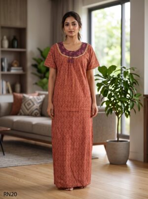 Round Neck Nighty Free Size(XXL)-RN20