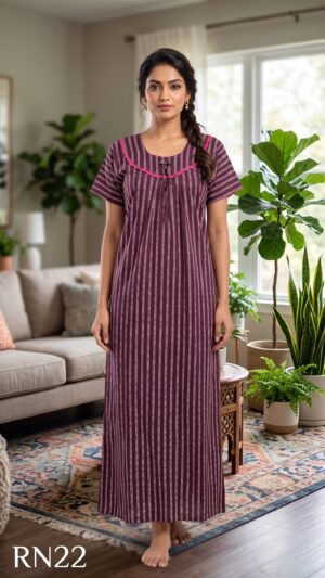 Round Neck Nighty Free Size(XXL)-RN22