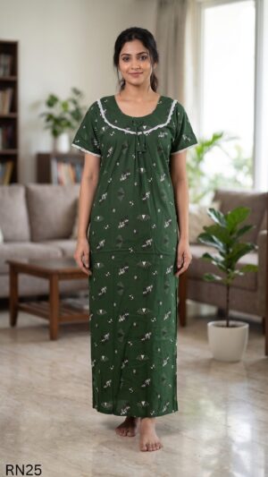 Round Neck Nighty Free Size(XXL)-RN25