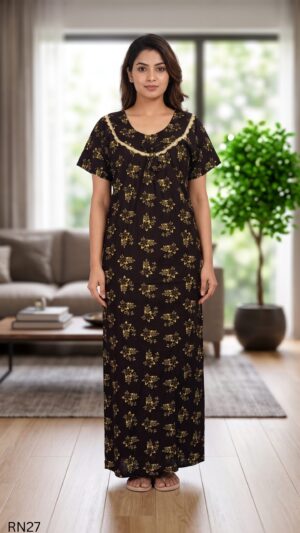 Round Neck Nighty Free Size(XXL)-RN27