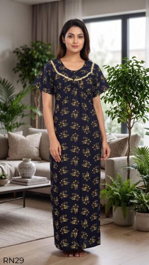 Round Neck Nighty Free Size(XXL)-RN29