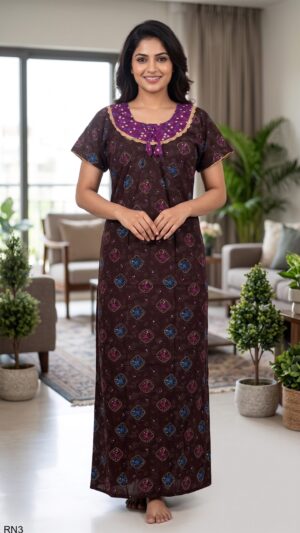 Round Neck Nighty Free Size(XXL)-RN3