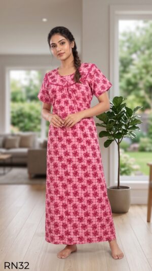 Round Neck Nighty Free Size(XXL)-RN32