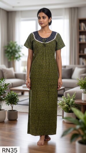 Round Neck Nighty Free Size(XXL)-RN35