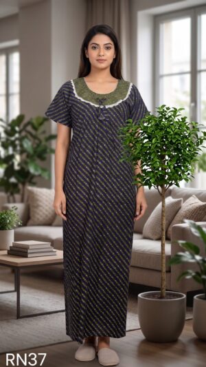 Round Neck Nighty Free Size(XXL)-RN37