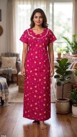 Round Neck Nighty Free Size(XXL)-RN4