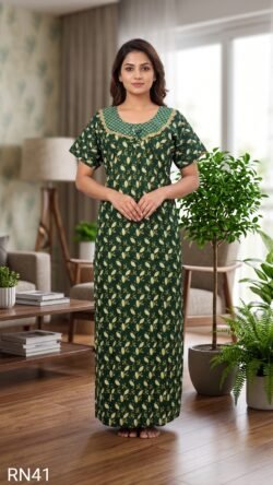 Round Neck Nighty Free Size(XXL)-RN41