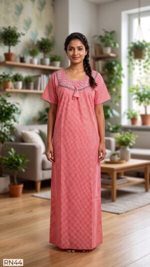 Round Neck Nighty Free Size(XXL)-RN44