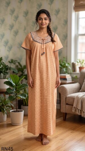 Round Neck Nighty Free Size(XXL)-RN45