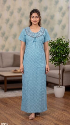 Round Neck Nighty Free Size(XXL)-RN46