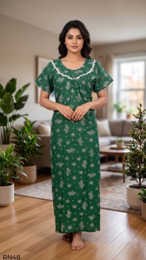 Round Neck Nighty Free Size(XXL)-RN48