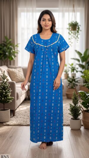 Round Neck Nighty Free Size(XXL)-RN5