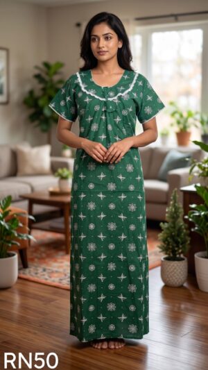 Round Neck Nighty Free Size(XXL)-RN50