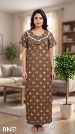 Round Neck Nighty Free Size(XXL)-RN51