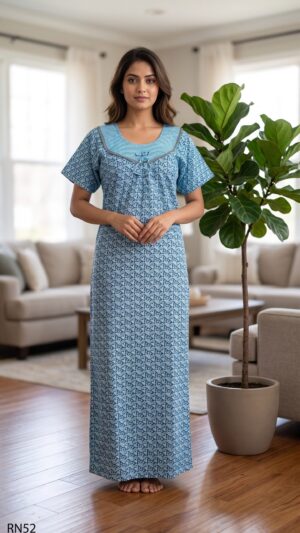 Round Neck Nighty Free Size(XXL)-RN52