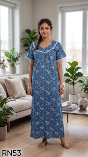 Round Neck Nighty Free Size(XXL)-RN53