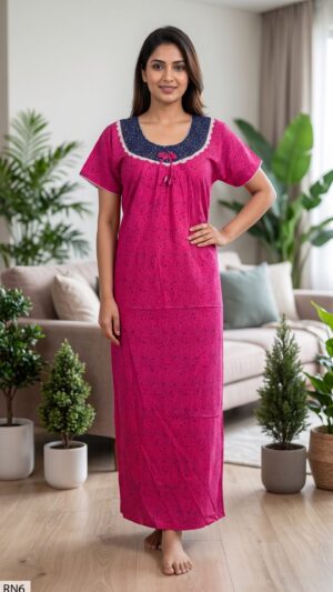 Round Neck Nighty Free Size(XXL)-RN6