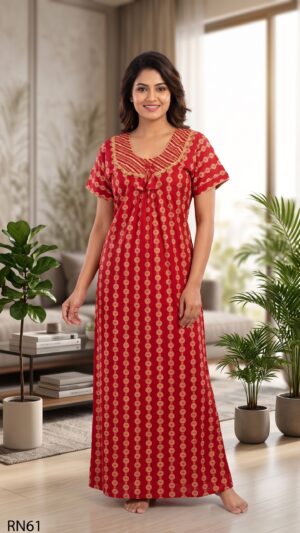 Round Neck Nighty Free Size(XXL)-RN61
