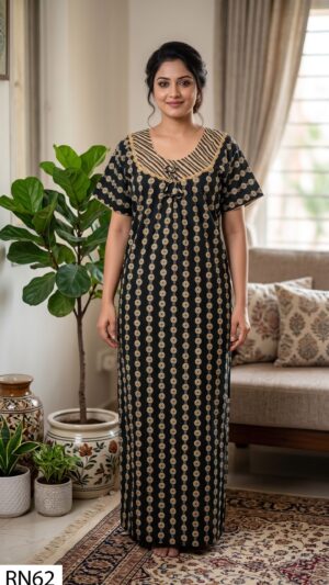 Round Neck Nighty Free Size(XXL)-RN62