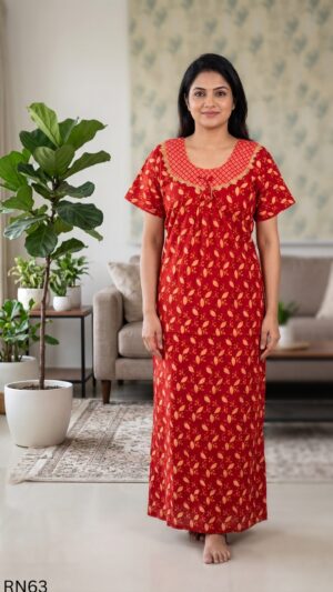 Round Neck Nighty Free Size(XXL)-RN63