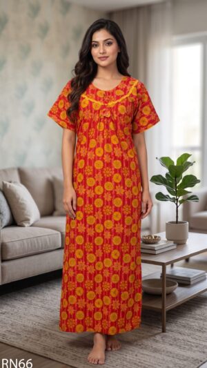Round Neck Nighty Free Size(XXL)-RN66