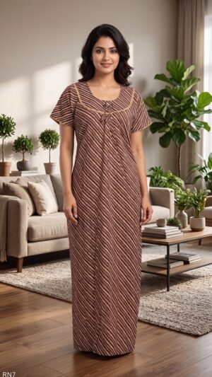 Round Neck Nighty Free Size(XXL)-RN7