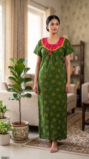 Round Neck Nighty Free Size(XXL)-RN81
