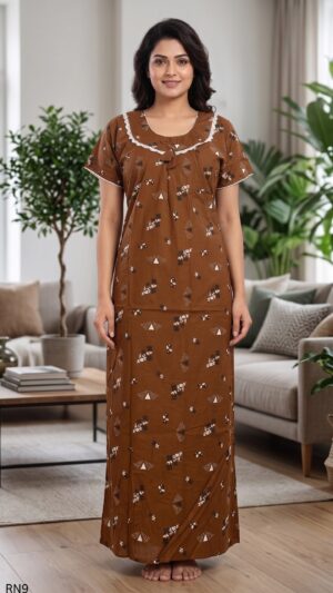 Round Neck Nighty Free Size(XXL)-RN9