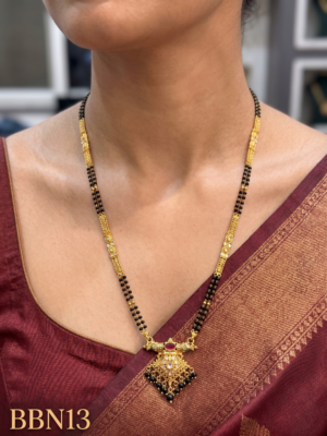 Premium Black Beads Necklace 26 inches-BBN13