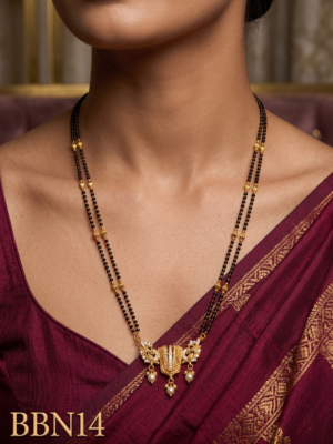Premium Black Beads Necklace 26 inches-BBN14