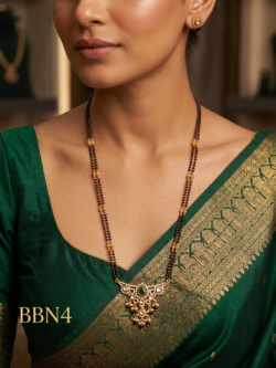 Premium Black Beads Necklace 26 inches-BBN4