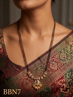 Premium Black Beads Necklace 26 inches-BBN7