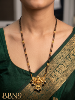 Premium Black Beads Necklace 26 inches-BBN9