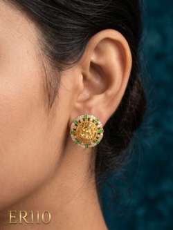 Premium Earring Laxmi Devi Screw Back-ER110