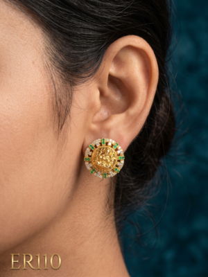 Premium Earring Laxmi Devi Screw Back-ER110