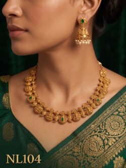 Nakshi Model  Necklace With Ear Rings-NL104
