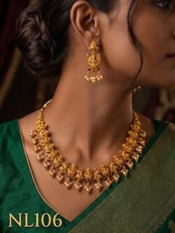 Nakshi Model  Necklace With Ear Rings-NL106