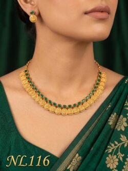 Nakshi Model Necklace  With Ear Rings-NL116
