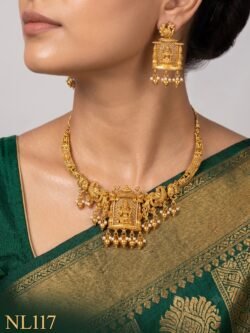 Nakshi Model Necklace  With Ear Rings-NL117
