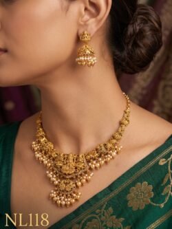 Nakshi Model Necklace  With Ear Rings-NL118