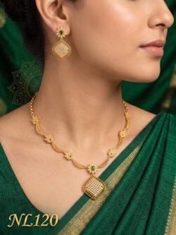 Nakshi Model Necklace  With Ear Rings-NL120