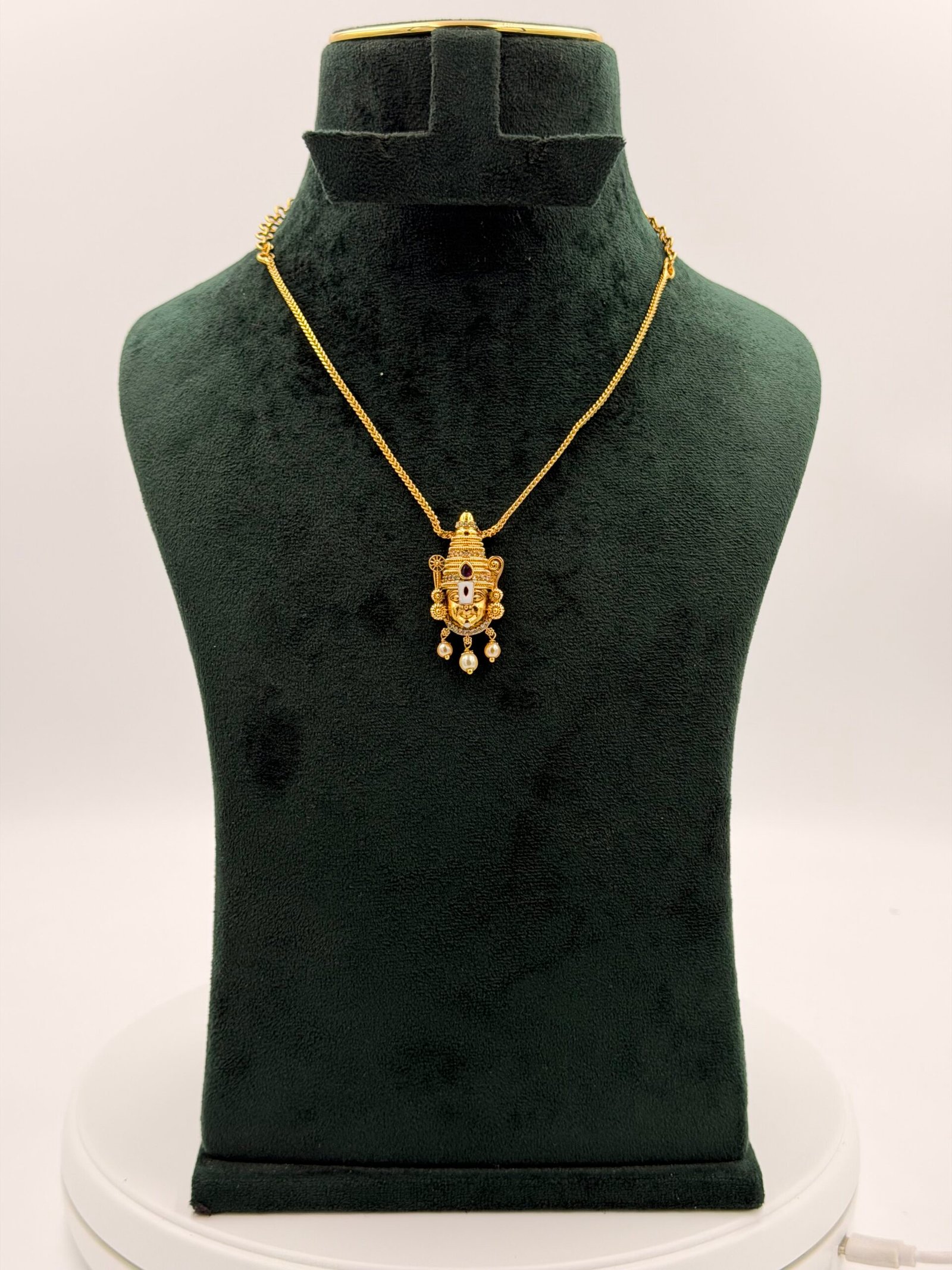 Nakshi Model Necklace With Ear Rings-NL123 - Image 2