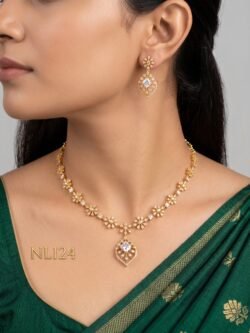 Nakshi Model Necklace  With Ear Rings-NL124