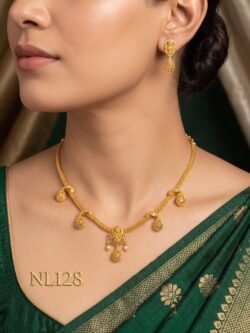 Nakshi Model Necklace  With Ear Rings-NL128