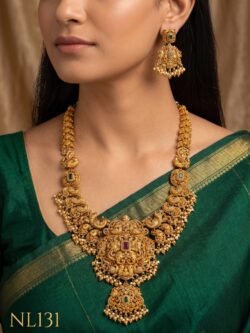 Nakshi Model Long Necklace With Ear Rings-NL131