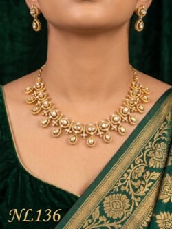 Nakshi Model Necklace  With Ear Rings-NL136
