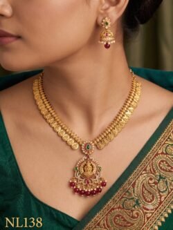 Nakshi Model Necklace  With Ear Rings-NL138