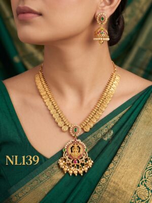 Nakshi Model Necklace With Ear Rings-NL139