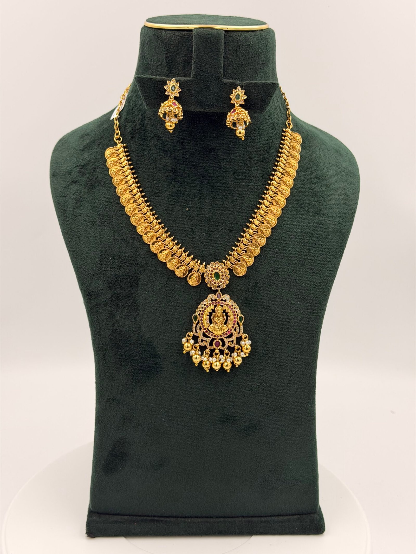 Nakshi Model Necklace With Ear Rings-NL140 - Image 2